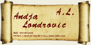 Anđa Londrović vizit kartica